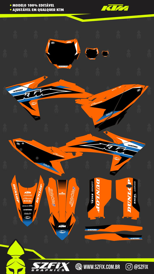 Kit Gráfico Personalizado moto off-road | Adesivo KTM (todas)