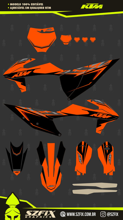 Kit Gráfico Personalizado moto off-road | Adesivo KTM (todas)